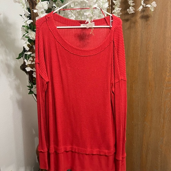 Free People Red Women's Sweater - Picture 2 of 6